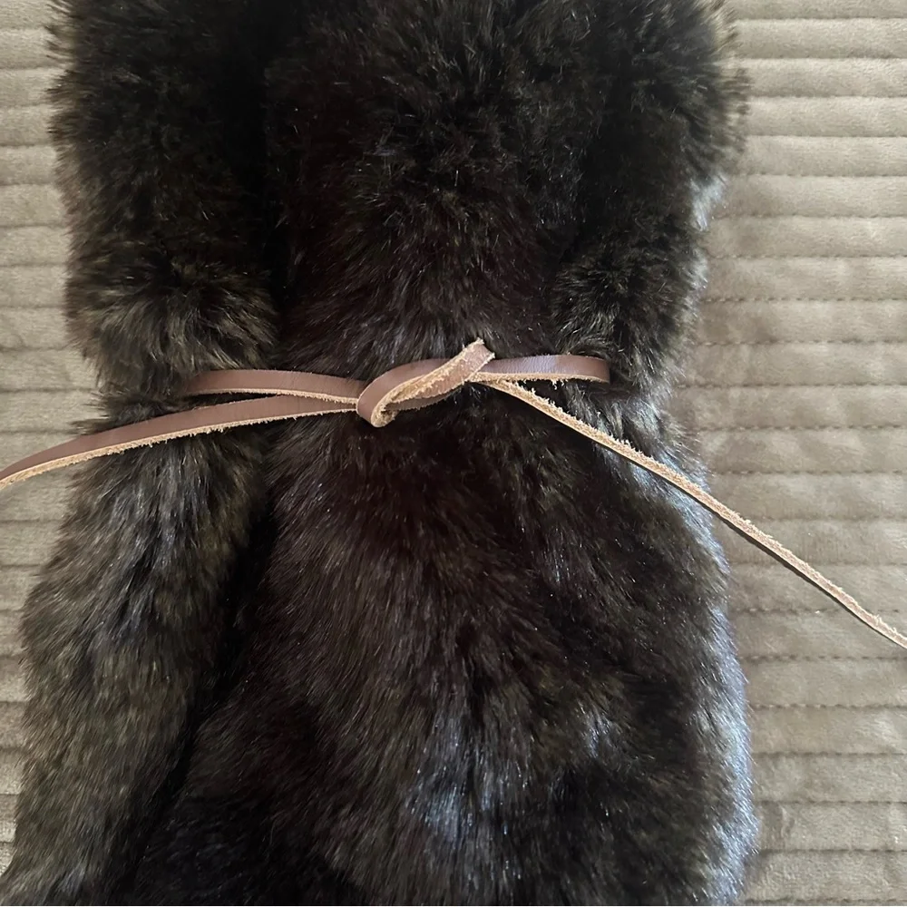 Restoration Luxe Fur Collection Faux Sable Fur Wine Bag